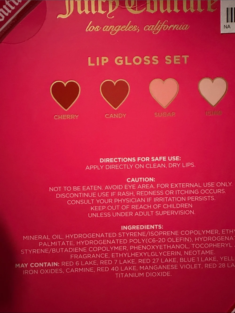 Juicy Couture Lip Gloss Set — Red and Pink Shades